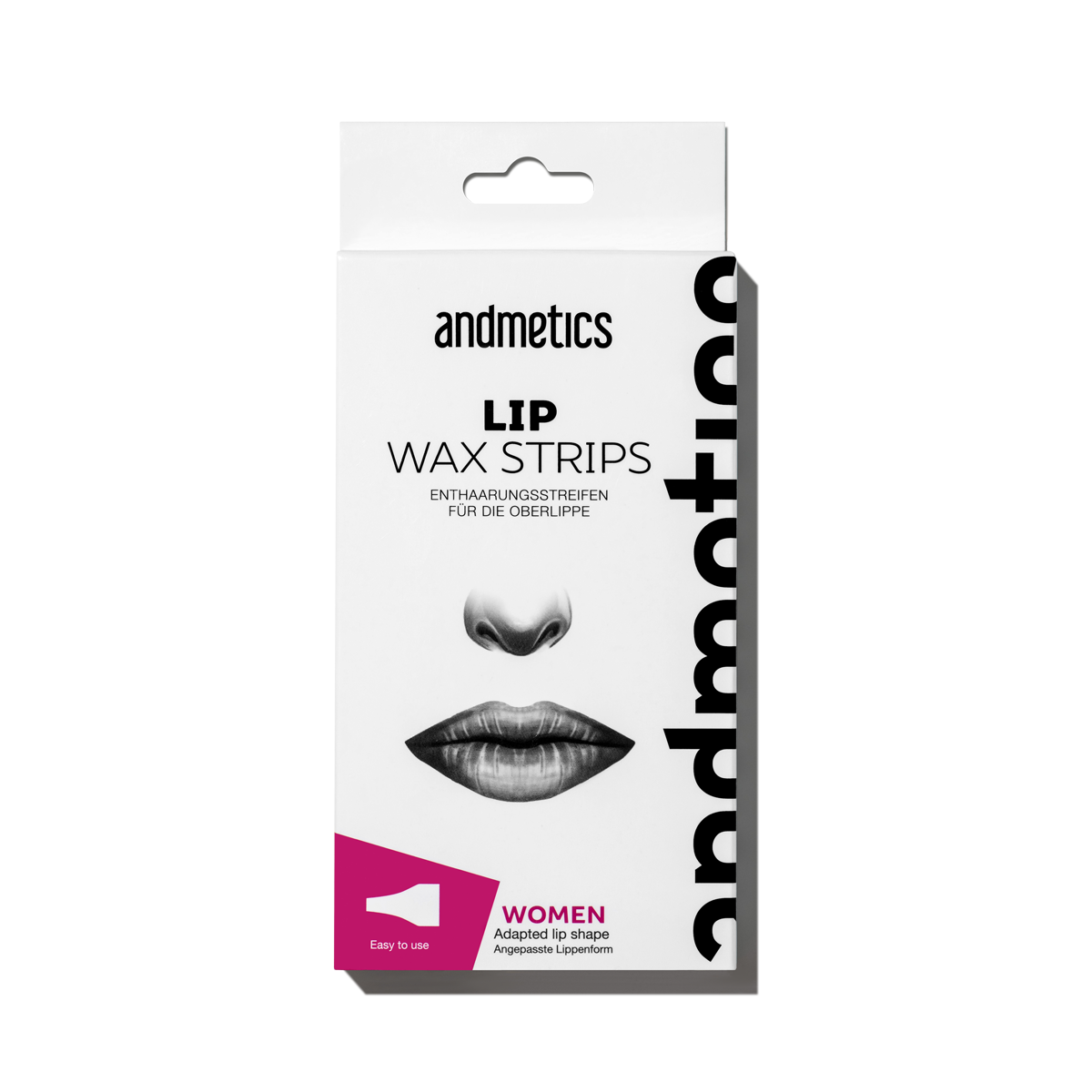 ANDMETICS Lip Wax Strips Women เซตแผ่นแว็กซ์กำจัดขนบริเวณเหนือริมฝีปาก